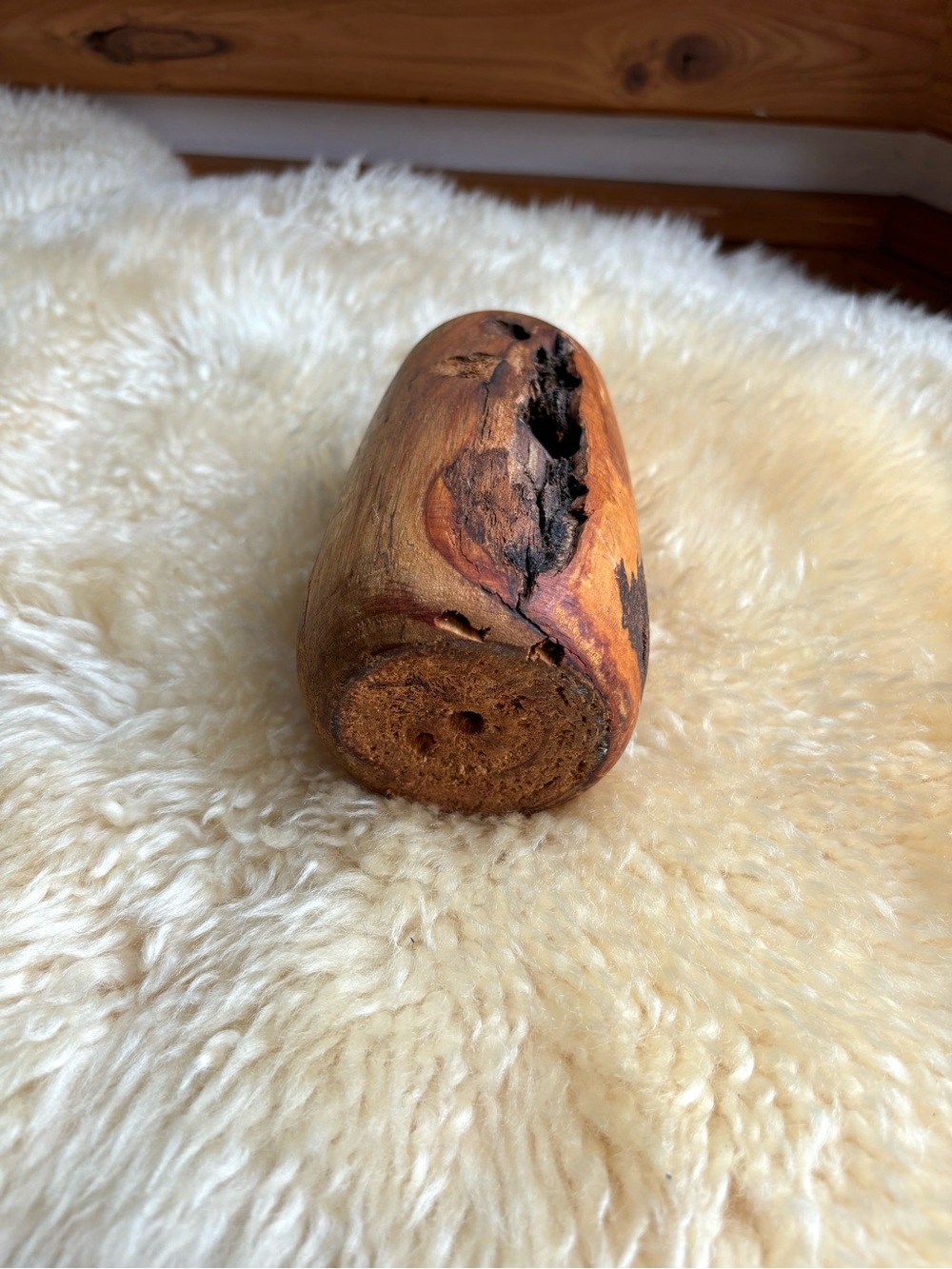 Vintage Wood Burl Bud Vase - Picture 5 of 6